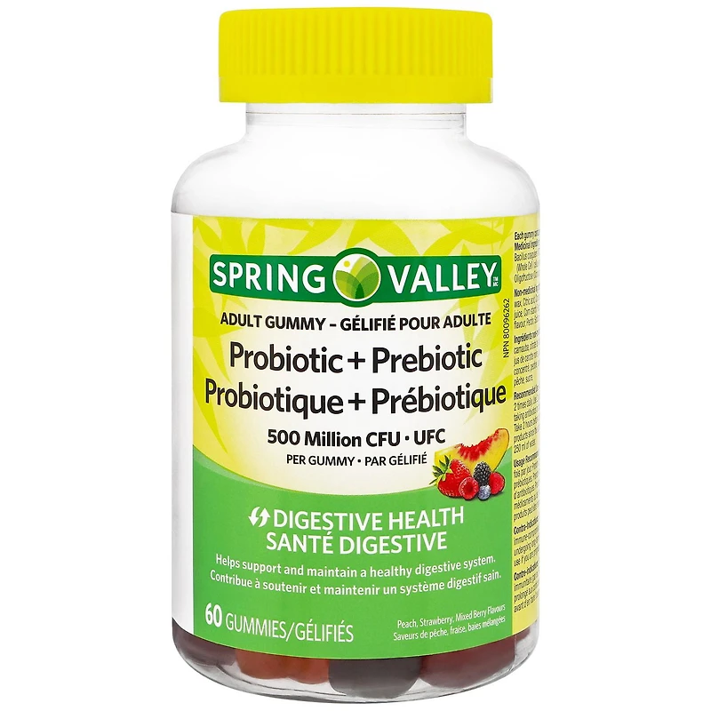 Spring Valley Probiotique+Prébiotique, 500 Million UFC