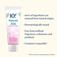 Gel K-Yᴹᴰ Naturalsᴹᴰ Sensibilité | Lubrifiant personnel à base d’eau 100 mL