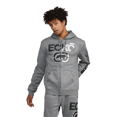 Chandail à capuchon Ecko en molleton à glissière pour hommes