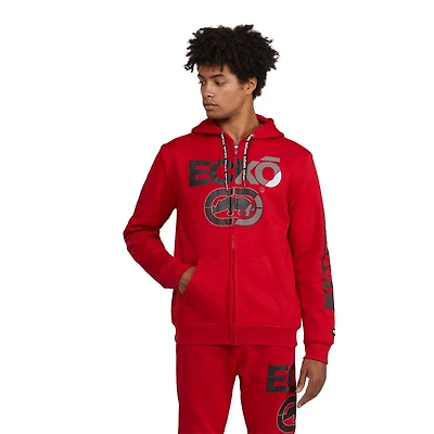Chandail à capuchon Ecko en molleton à glissière pour hommes