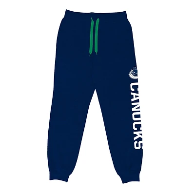 NHL Mens Vancouver Canucks Side Printed Jogger Sweat Pants
