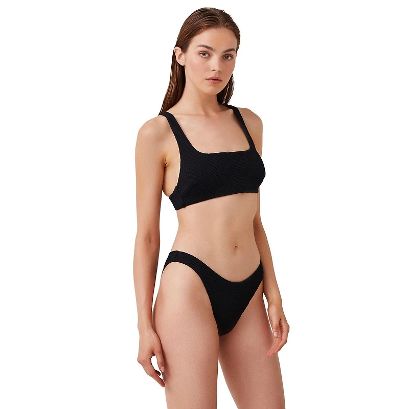 Captiva Women's Classic Textured Bikini Swim Bottoms
