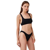 Captiva Women's Classic Textured Bikini Swim Bottoms