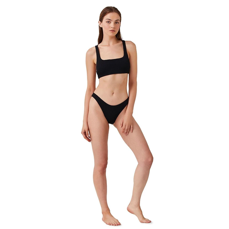 Captiva Women's Classic Textured Bikini Swim Bottoms