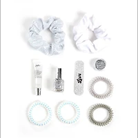 Ensemble d'accessoires de beauté et de coiffure 11PC de la marque Justice™ dans un mini sac à dos