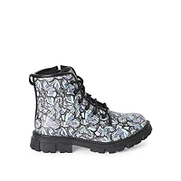 Justice Girls' Combat Boots, Wide Width Sizes 11-3