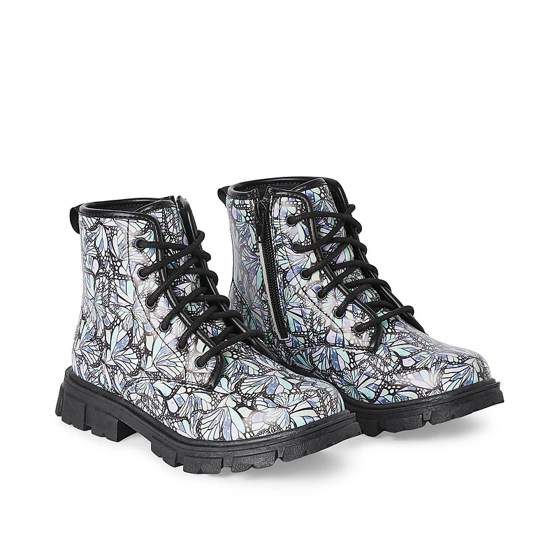 Justice Girls' Combat Boots, Wide Width Sizes 11-3