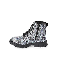 Justice Girls' Combat Boots, Wide Width Sizes 11-3