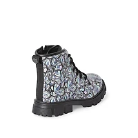 Justice Girls' Combat Boots, Wide Width Sizes 11-3