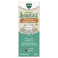 Vicks Children’s BOTANICALS Symptômes multiples, sirop de jour, soulage la toux et la congestion bronchique, saveur de baie, enfants 2-13 ans, 118 mL Milani - Contour