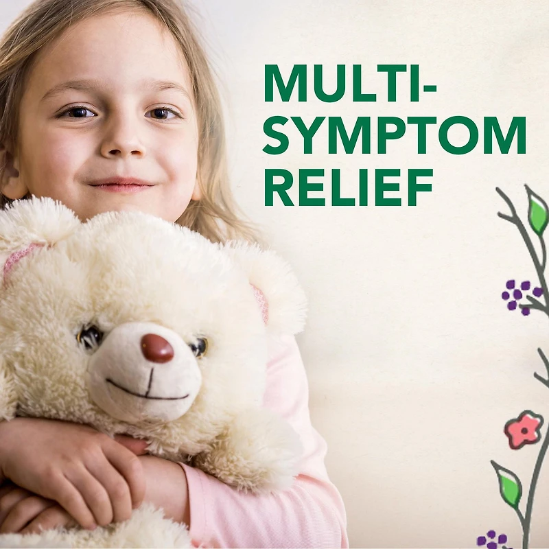 Vicks Children's BOTANICALS Multi-Symptom, Nighttime Syrup, Botanical Blend w/Marshmallow Root, Elderberry, & Ivy Leaf, Used in Herbal Medicine to Help Relieve Sore Throat, Relieves Coughs & Chest Congestion, Berry Flavour, For Children Ages 2-13, 118ML