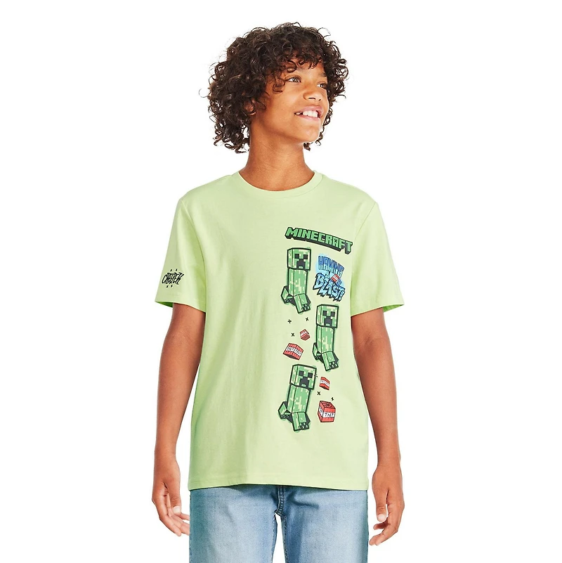 Minecraft Boys' Short Sleeve Tee, Sizes XS-XL