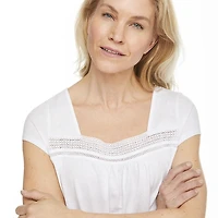 Penman's Women's Cap Sleeve Banded Bottom Top