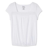 Penman's Women's Cap Sleeve Banded Bottom Top