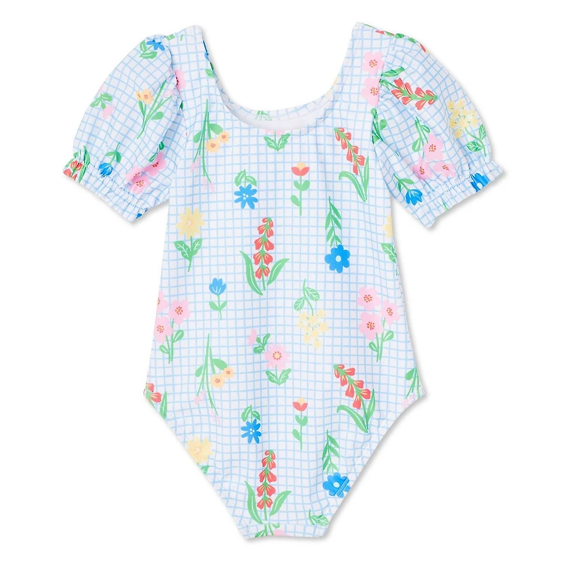 George Toddler Girls' Puff Sleeve Swimsuit 1-Piece