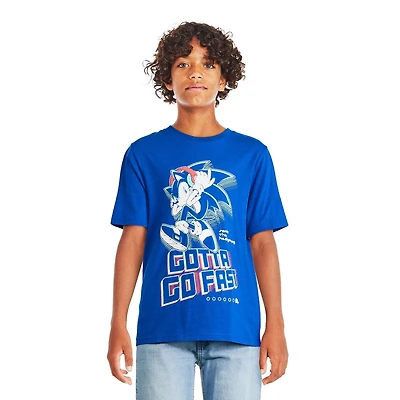 T-shirt à manches courtes Sonic le hérisson pour garçons