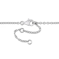Collier de forme auréole Tangelo avec améthyste de coupe baguette et saphirs blancs 2-3/8 CT PBT en argent sterling, 17 po