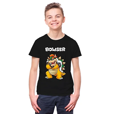 Super Mario Boys Combo Bowser T-Shirt Manche Courte