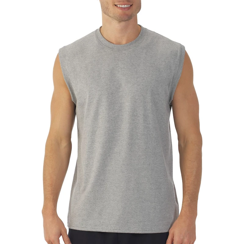 Fruit of the Loom Men's Muscle T-Shirt with Rib Trim T-shirt athlétique à bord côtelé Fruit of the Loom pour hommes