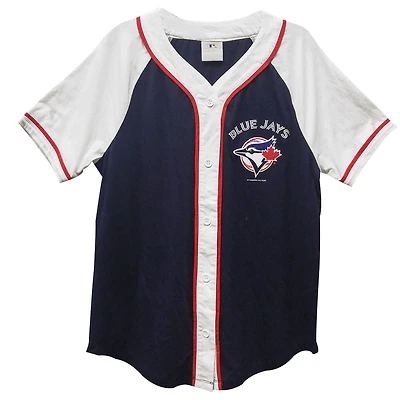T-shirt à encolure V et à manches courtes Baseball de Toronto Blue Jays pour femmes