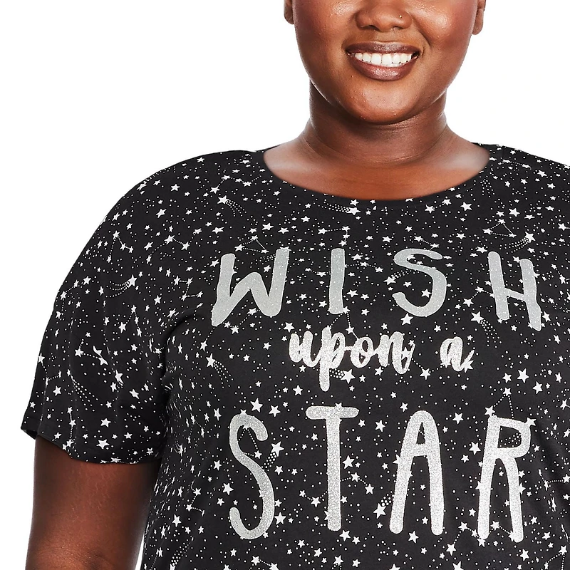 Chemise de nuit à encolure ras du cou George Plus pour femmes