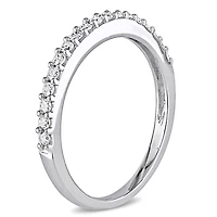 Miabella 0.25 Carat T.W. Diamond 10 K White Gold Anniversary Ring