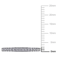 Miabella 0.25 Carat T.W. Diamond 10 K White Gold Anniversary Ring