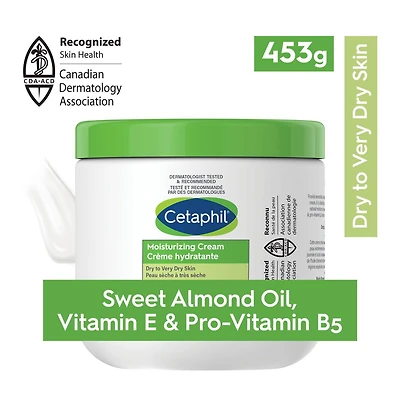 Crème Hydratante Cetaphil | Non-Grasse, Hydratant Pour les Peaux Sensibles Sèches à Très Sèches | Hydratation Pendant 48 Heures | Recommandée par les Dermatologues