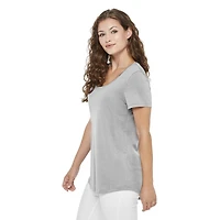 T-shirt chiné à encolure dégagée George pour femmes