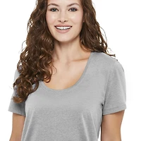 T-shirt chiné à encolure dégagée George pour femmes