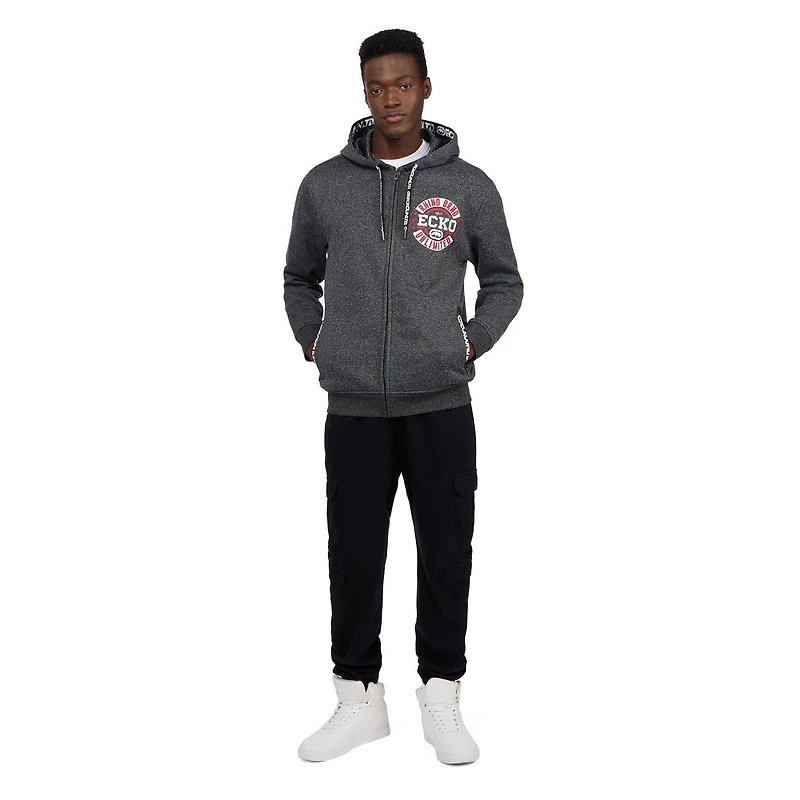 ECKO UNLTD - Sweat à capuche zippé en sergé pour hommes