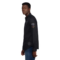 ECKO UNLTD Bouton militaire solide à manches longues pour hommes