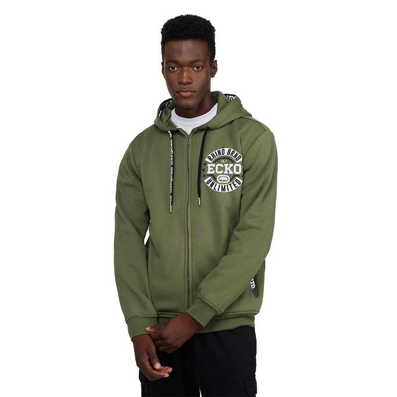 ECKO UNLTD - Sweat à capuche zippé en sergé pour hommes