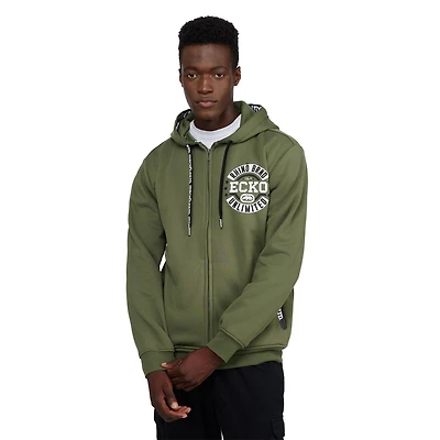 ECKO UNLTD - Sweat à capuche zippé en sergé pour hommes