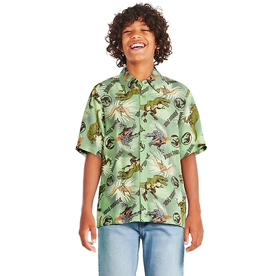 Chemise de villégiature Le parc jurassique pour garçons