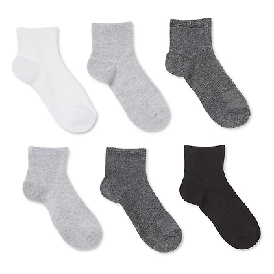 Athletic Works Women's Ankle Socks 6-Pack, Sizes 4-10