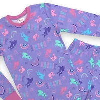 Barbie Ensemble pyjama 2 pièce thermique à manche longue pour fille