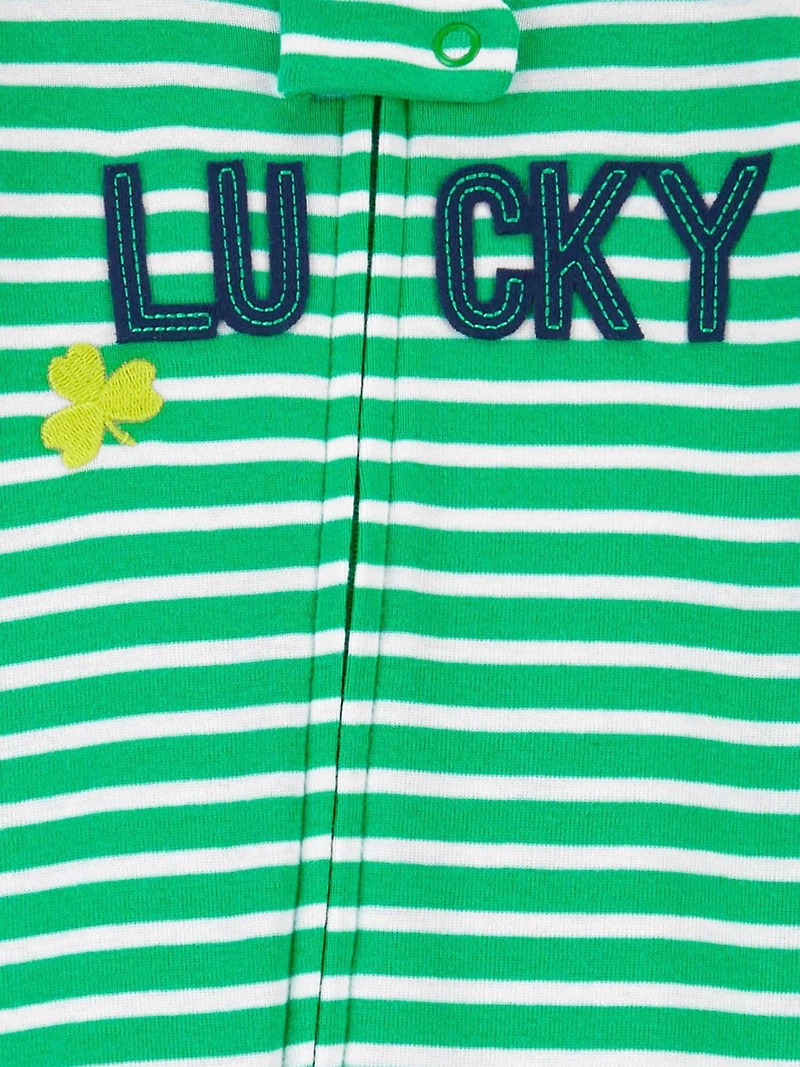 Pyjama 1 pièces pour bébé Coton Garcon Child of Mine made by Carter’s - Rayure verte