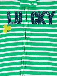 Pyjama 1 pièces pour bébé Coton Garcon Child of Mine made by Carter’s - Rayure verte