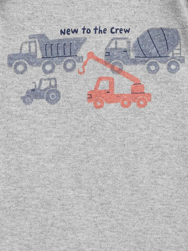 Child of Mine made by Carter's 3Pack Newborn Boys Bodysuits - Grey Truck