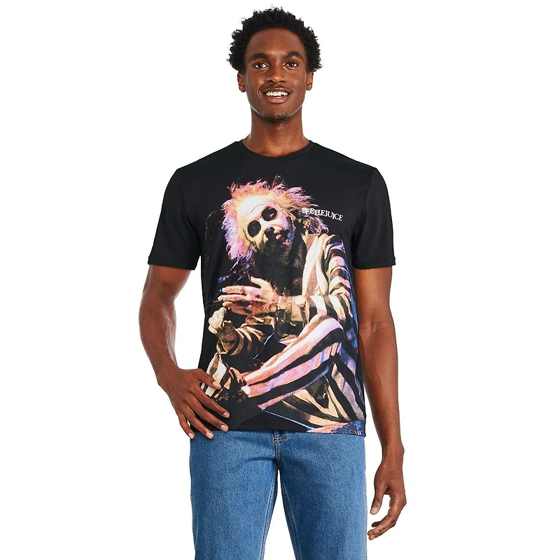 T-shirt avec imprimé Beetlejuice pour hommes