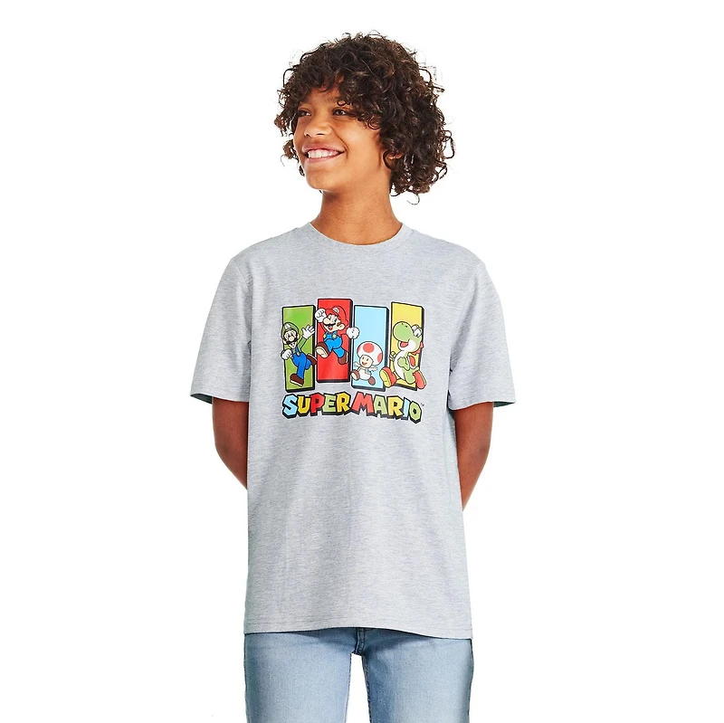 Super Mario Boys' Graphic Tee, Sizes XS-XL