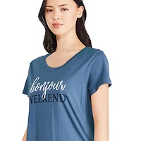 T-shirt à encolure dégagée George pour femmes