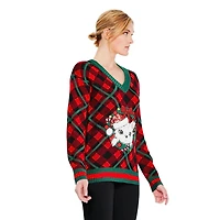 George Women's Happy Christmas Cat Sweater