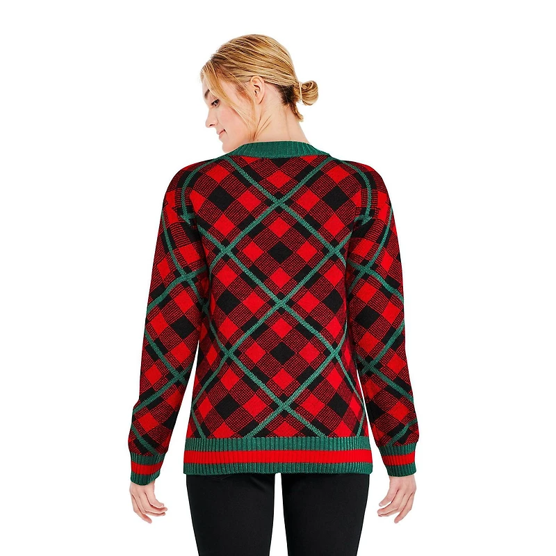 Chandail de Noël avec chat George pour femmes