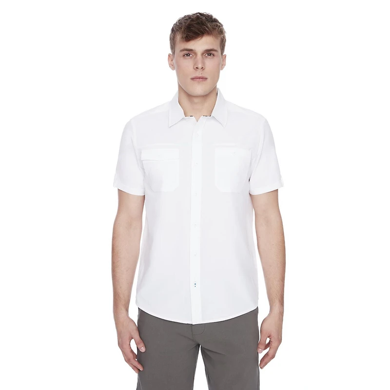 Chemise manches courtes pour homme Dark Black Tailles P-TTG