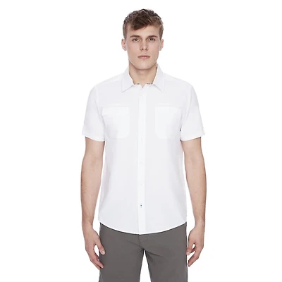 Chemise manches courtes pour homme Dark Black Tailles P-TTG