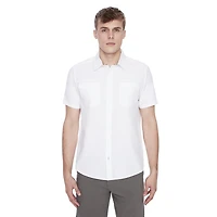 Chemise manches courtes pour homme Dark Black Tailles P-TTG