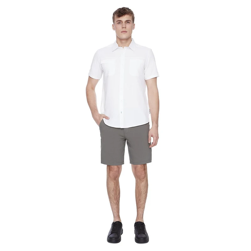 Chemise manches courtes pour homme Dark Black Tailles P-TTG