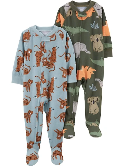 Child of Mine made by Carter's 1pc Pajama - Safari Blue Tiger
